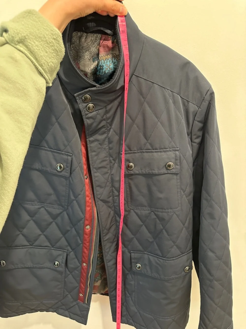 Ted Baker Men's Size 7 XL Quilted Blue Jacket - Lightweight Casual Coat, Nylon